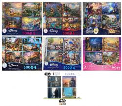 CEACO 4 EN 1 CASSE-TÊTE 500 PIÈCES - DISNEY THOMAS KINKADE ASST.